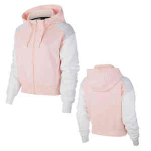 2026 New Arrival Trending Hoodies Women's USA Size Pullover Hoodie Pink Colour Printed Raw Hem Edge Big Distressed Unisex Hoodie - Product Image 2