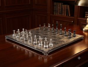 Juego de Ajedrez de Metal Artesanal, Tablero Decorativo, Escultura Moderna Plegable para Mesa, Decoración para Hogar u Oficina, Regalo Hecho a Mano de Alta Calidad - Product Image 6