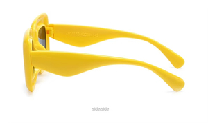 Gafas de Sol Cuadradas Y2K Color Caramelo, Modernas y Lindas, con Burbujas, Protección UV400, Rojas y Amarillas, Únicas, con Patillas Anchas - Product Image 6