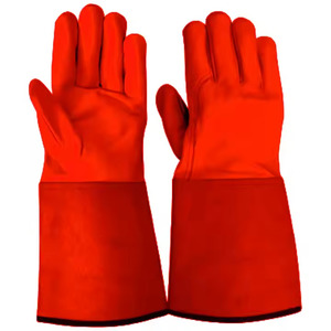 Guantes de Seguridad Industriales Resistentes, Guantes de Soldadura TIG Ignífugos Hechos de Cuero de Vaca de Primera Calidad para Trabajadores - Product Image 3