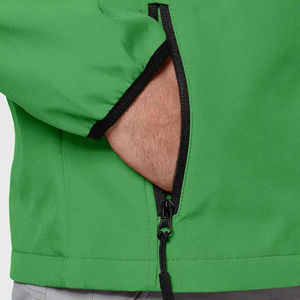 Wholesale RAPID SPORTS <b>Hooded</b> Men's Winter Woolen Bonded Waterproof <b>Soft</b> <b>Shell</b> Seamless Gray Zipper Closure Front Logo <b>Jackets</b> - Product Image 6