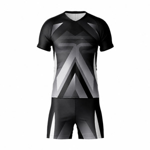 Ensemble de maillots de football personnalisés en sublimation violette, respirant, à séchage rapide, uniforme de football pour hommes adultes, tenue d'entraînement - Product Image 2