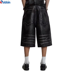 กางเกงยีนส์ขาสั้นทรงโอเวอร์ออลล์ผู้ชายแบรนด์เทรนดี้ ทรงปกติ ซักง่าย ทรงหลวม ความยาว 3/4 ผลิตจากผ้าฝ้าย 100% เป็นมิตรต่อสิ่งแวดล้อม แห้งเร็ว ระบายอากาศได้ดี - Product Image 3