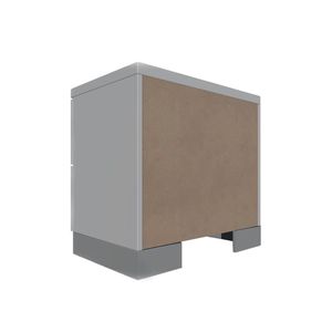 Comodino in Legno Bianco Lucido con 2 Cassetti - Product Image 5