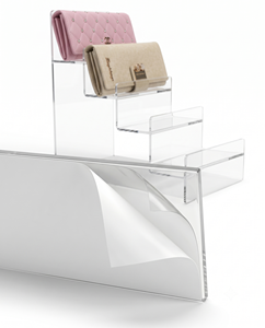 Meilleure vitrine moderne en acrylique transparent, écologique, avec étagères personnalisables et revêtement UV, installation autocollante - Product Image 2