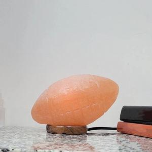 Lámpara de Sal del Himalaya al por Mayor, Tallada a Mano, de Cristal Rosa, en Forma de Balón de Fútbol, de Pakistán, Luz de Mesa, Artesanía Natural - Product Image 2