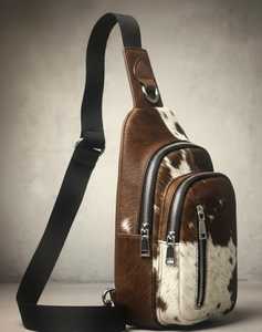 Leather Hair On <b>Sling</b> Bag Cowhide Crossbody Purse Women Handbag Designer <b>Shoulder</b> Bag Travel Fashion LHSB-0001 - Product Image 1