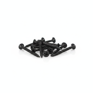 Vis métriques en acier au carbone noir classe 8.8, filetage grossier, tête cylindrique, finition phosphatée, marque PDC, modèle 9 pour fixation de plaques de plâtre - Product Image 2
