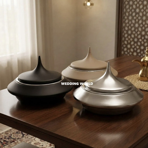 Decorative Dinnerware Metal Hotpot <b>Table</b> Decorative Luxury Food Warmer Hot Selling Latest Arrival Designer Metal Casserole - Product Image 6