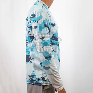 Custom Sublimation Fishing Jersey Long Sleeve Breathable Performance Outdoor Shirt Quick Dry Moisture Wicking Sun Protection <b>Top</b> - Product Image 4