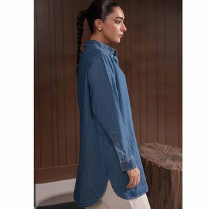 Denim Factory Custom Women's <b>Y2K</b> Streetwear Crop Top Short Sleeve Denim Jacket <b>Shirt</b> Luxury Spring Summer - Product Image 6
