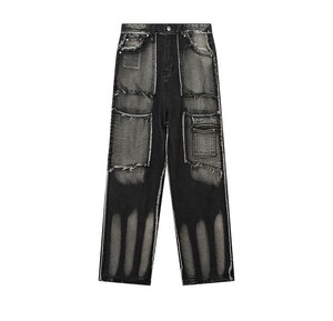 เสื้อผ้าสั่งทำขายส่ง น้ำหนักเบา ซักด้วยกรด ระบายอากาศได้ดี ผ้าฟลีซ ผ้าออกซ์ฟอร์ด สไตล์ไฮสตรีท ปักลาย แพทช์  ทรงหลวม ผ้าฝ้าย 100% ลายยืดหยุ่น - Product Image 1