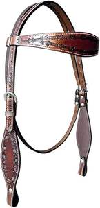Brida de cuero para caballo de carreras estilo Western, acabado mate duradero con herrajes de latón, precio muy razonable - Product Image 3