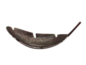 Tazón de Metal Hecho a Mano con Forma de Hoja, Diseño Tradicional Chino Tallado, para Servir Alimentos, Decorativo - Product Image 1