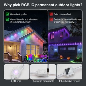 Luci RGB Intelligenti per Esterni, 50 Piedi, 30 LED, 75 Modalità di Scena, Impermeabili IP67, Decorazione Paesaggistica - Product Image 5
