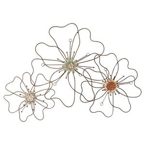 Arte de Pared de Diseño Elegante, Arte de Pared de Hierro Galvanizado con Forma de Flor, Decoración Colgante para el Hogar, Sala de Estar y Comedor, Hecho a Mano - Product Image 5