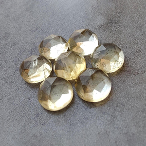 พลอยซิทรินเกรด AAA+ รูปทรงกลมแบบเช็คเกอร์คัท ด้านหลังแบน ปรับขนาดได้ตามมาตรฐาน สำหรับทำเครื่องประดับ มีทุกขนาด - Product Image 6