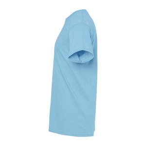 T-shirt en coton 100% lourd 180 g/m², texture douce, col rond, manches courtes, design tubulaire, uni, style décontracté - Product Image 1