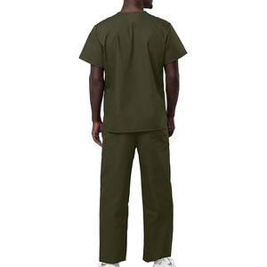 Custom Hospital <b>Scrub</b> Suit V Neck Top Matching Pants Professional Medical Uniform Set Unisex Design - Product Image 2