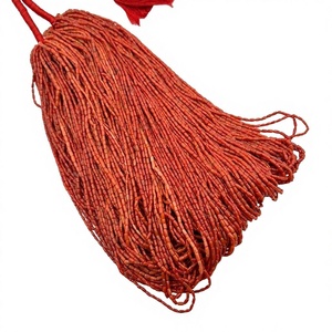 Cuentas de Coral Rojo Italiano Natural 2026, Cuentas de Coral Rojo Italiano en Forma de Tubo, Cuentas de Piedras Preciosas, para la Fabricación de Joyas, 20 Pulgadas - Product Image 1