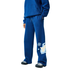 Pantalones Deportivos Holgados para Mujer, Personalizados con Logotipo Impreso en Espuma 3D, Frente Plano, Transpirables para Invierno, 100% Algodón Orgánico, Corte Holgado - Product Image 1