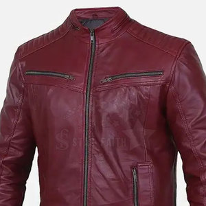 OEM 2026 New Arrival Wholesale Customized Design Best Quality Winter Genuine Leather Stand Front Motorcycle <b>Jacket</b> Rider <b>Jackets</b> - Product Image 3