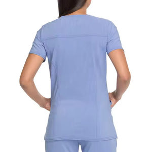 Nouvelle conception Tunique d'allaitement unisexe à manches courtes Couleur unie Blouse médicale Polyester/Coton Uniforme de travail pour hôpital et soins de santé - Product Image 5