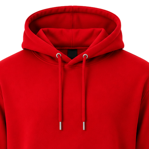 Sudadera con capucha personalizada para hombre, color rojo escarlata, manga larga, corte regular, forro polar, capucha con cordón, bolsillo canguro, estilo casual urbano - Product Image 3
