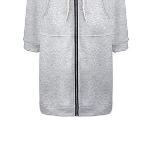 Sweat-shirts et hoodies longs tricotés modestes pour femmes musulmanes, vêtements de sport islamiques à la mode avec logo personnalisé - Product Image 4