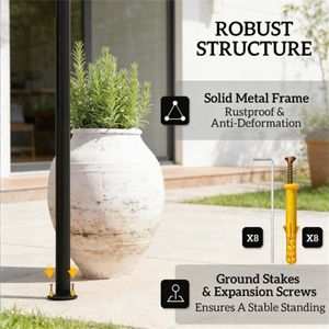 Padiglione per Barbecue da Esterno Grigio Scuro per Intrattenimento all'Aperto - Product Image 4