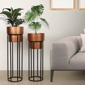 Maceta de Metal Repujado, Decorativa para Interiores y Exteriores, Elegante Maceta de Jardín para Hogar, Balcón, Sala de Estar, Oficina - Product Image 3