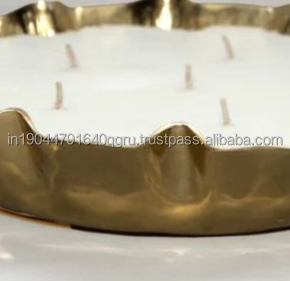 Hot Selling Decorative Metal Gold <b>Candle</b> Urli With Multiple <b>Wicks</b> - Product Image 5