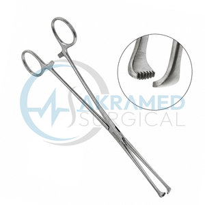Lot de 5 pinces à tissus Allis 5x6 dents en acier inoxydable, pinces chirurgicales certifiées CE, réutilisables, kit de chirurgie générale - Product Image 6