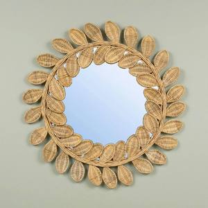 Espejo Colgante de Ratán Natural con Forma Floral Sunburst — Arte Botánico Hecho a Mano para Pared y Adorno para Cuarto de Bebé - Product Image 3