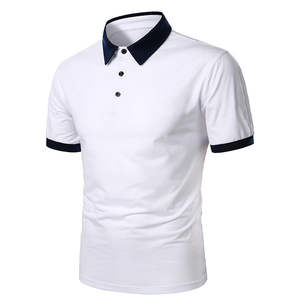 Camiseta Polo Personalizada de Estilo Único para Hombre, Manga Corta, Ribete en Contraste, Corte Ajustado Informal, para Negocios, Verano - Product Image 3