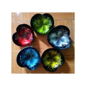 Ensemble de bols en noix de coco écologiques personnalisés de haute qualité, artisanaux, en nacre, style vietnamien, pour fête - Product Image 5