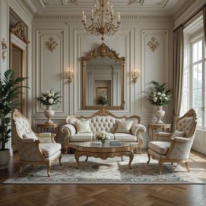 Ensemble de canapés modulaires écologiques classiques, détails sculptés à la main complexes, finition naturelle en teck, rembourrage luxueux pour l'extérieur - Product Image 1