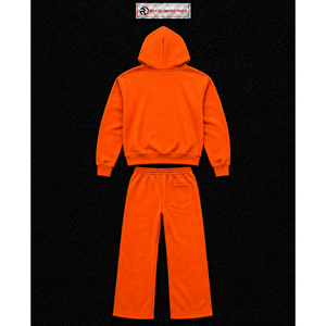 Conjunto Deportivo Naranja para Hombre, Sudadera con Cremallera Completa, Pantalones Deportivos de Pierna Recta, Ropa Deportiva Informal, Traje para Correr, Venta al Por Mayor, Ropa Deportiva Personalizada - Product Image 6