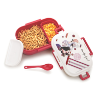 Boîte à lunch en plastique à 3 compartiments, hermétique, anti-fuite, compatible micro-ondes, qualité alimentaire, 500 ml, pour l'école, le collège, le bureau, facile à utiliser