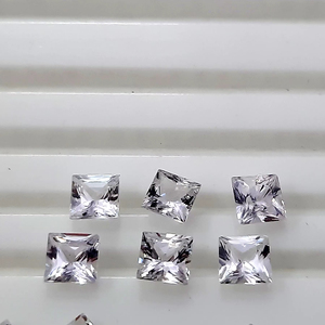 Piedras Preciosas de Zafiro Blanco con Corte de Diamante Cuadrado Premium, Naturales, Tratadas con Calor, Creadas en Laboratorio, Piedras Sueltas para Joyería Fina - Product Image 1