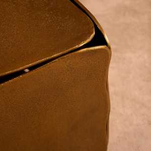 Spotlight Product Modern Coffee <b>Table</b> Minimalist Design Handmade Living Room Furniture Metal Frame <b>Brown</b> Finish - Product Image 5