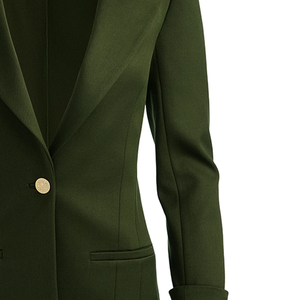 Blazer long pour femme, nouvelle collection automne, style européen et américain, haut de gamme, classique, en laine, simple boutonnage, pour tenue de sororité, vente en gros pour boutiques premium - Product Image 5