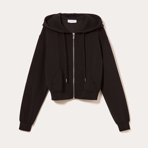 Sudadera con capucha y cremallera estampada suave para mujer, elegante, cálida, de invierno, ODM, 100% algodón, ecológica, con logo frontal, para uso diario al aire libre - Product Image 2