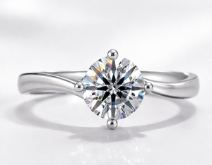 Bagues de fiançailles et de mariage en argent de haute qualité, plaquées or, serties de diamants de laboratoire, couleur blanche fantaisie, unisexe, personnalisables - Product Image 3