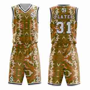 Conjunto de Uniforme de Baloncesto Personalizado sin Mangas, Camiseta Deportiva Transpirable con Cuello en V, Antibacteriana, Sublimada, para Hombre - Product Image 2