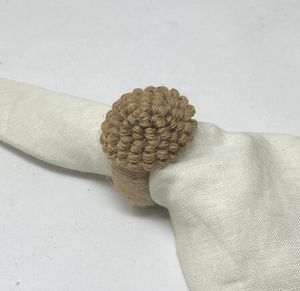 Festive Season Jute Napkin <b>Ring</b> Eco-Friendly Classic Style 2.5cm <b>Circle</b> Camping Napkin <b>Ring</b> - Product Image 1