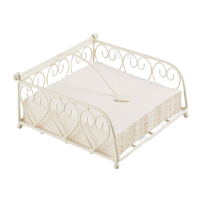 Porte-serviettes design moderne en acier inoxydable blanc pour mariage, événement, table, porte-serviettes en tissu - Product Image 6