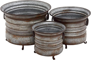 Maceta y macetas oxidadas para interiores y exteriores, casa de campo, fiestas en casa, cualquier tipo de personalización de decoración - Product Image 2
