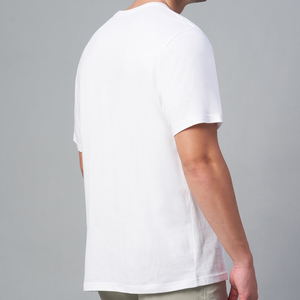 Camisetas personalizadas 100% algodón para hombre al por mayor, manga corta, cuello redondo, color sólido, logotipo personalizado, fabricante OEM - Product Image 2