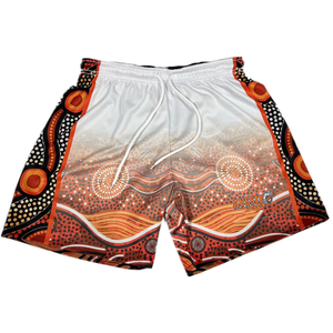 ผู้ผลิตกางเกงขาสั้นลายพิมพ์ Paisley Sublimation แบบสองชั้น กางเกงขาสั้นตาข่ายลายพรางสำหรับผู้ชายขนาด 5 นิ้ว พร้อมเชือกผูกแบบกำหนดเอง - Product Image 3